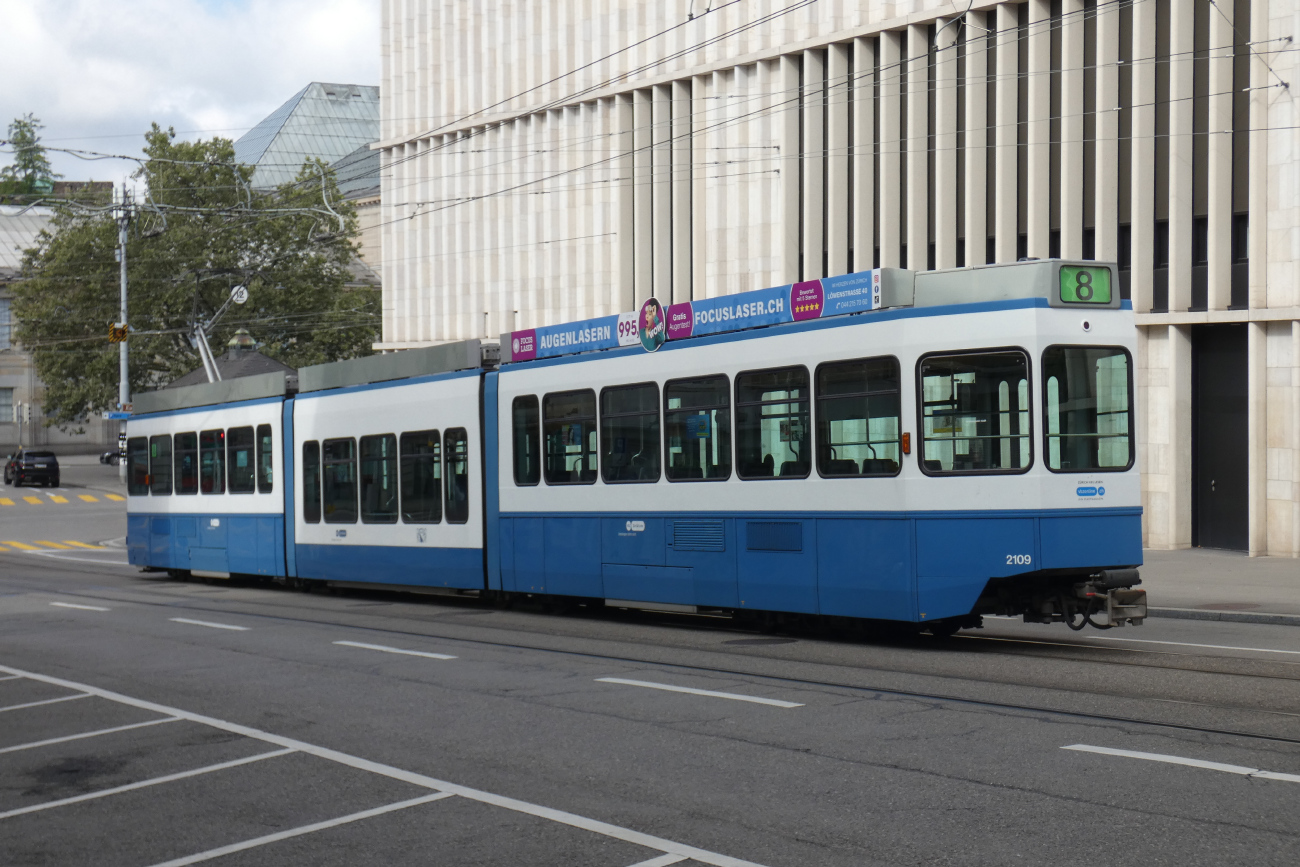Цюрих, SWP/SIG/ABB Be 4/8 "Tram 2000 Sänfte" № 2109
