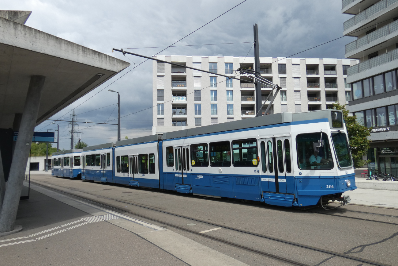 Цюрих, SWP/SIG/ABB Be 4/8 "Tram 2000 Sänfte" № 2114