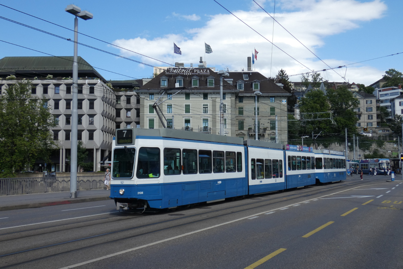 Цюрих, SWP/SIG/ABB Be 4/8 "Tram 2000 Sänfte" № 2108