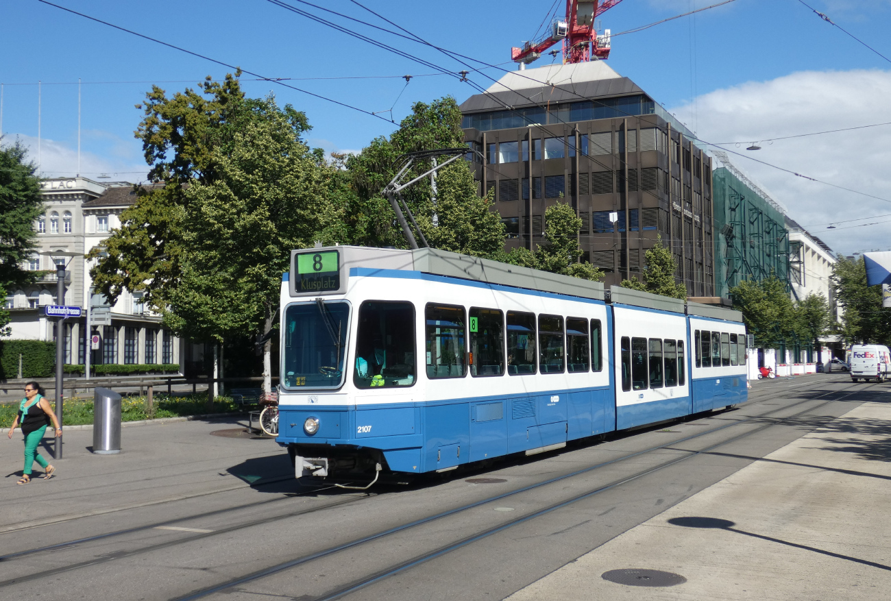 Цюрих, SWP/SIG/ABB Be 4/8 "Tram 2000 Sänfte" № 2107