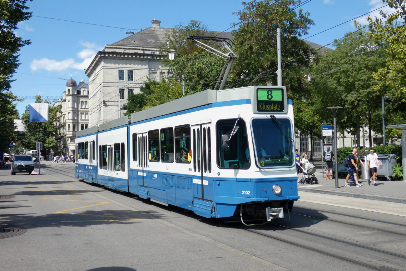 蘇黎世, SWP/SIG/ABB Be 4/8 "Tram 2000 Sänfte" # 2102