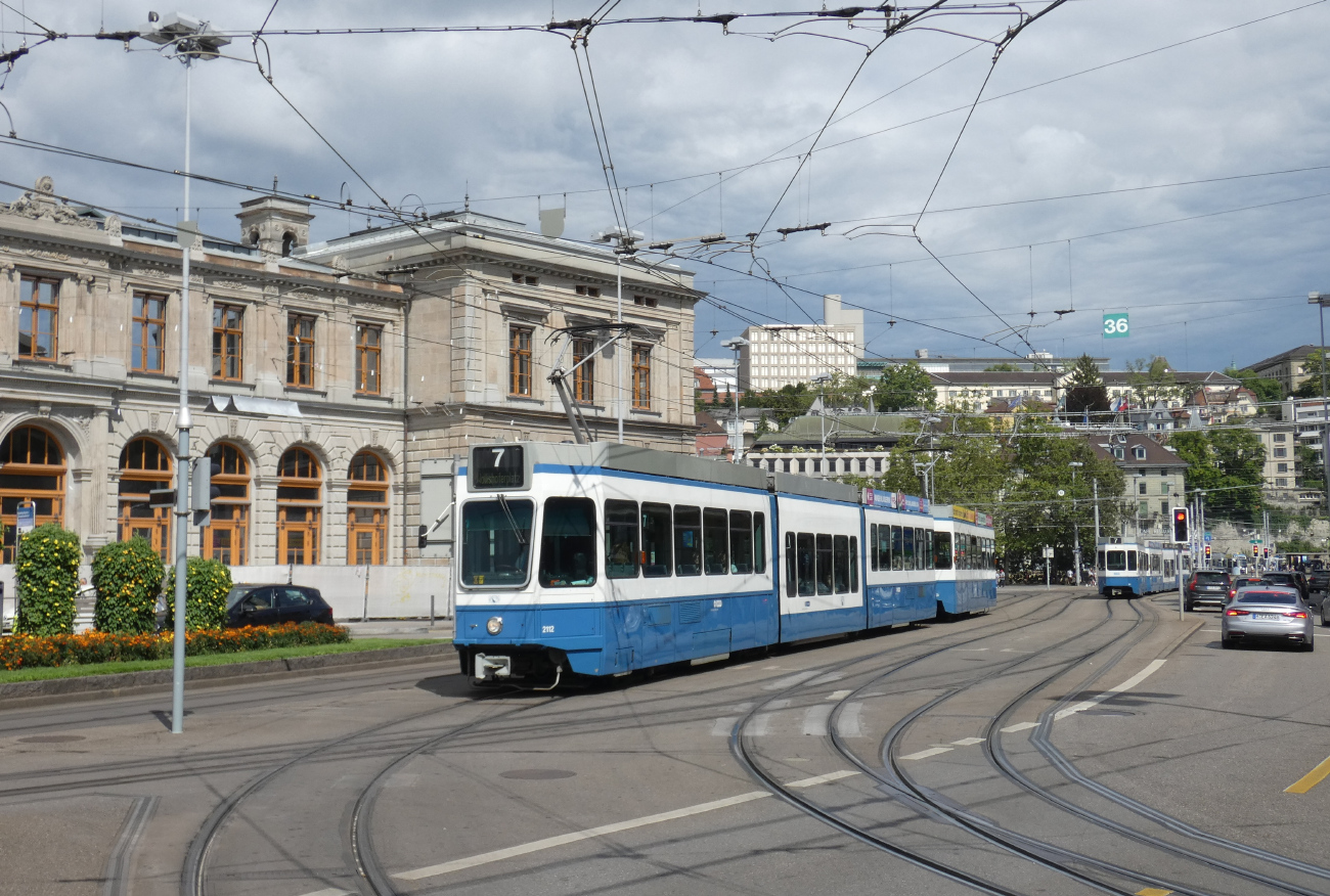 Zurich, SWP/SIG/ABB Be 4/8 "Tram 2000 Sänfte" № 2112
