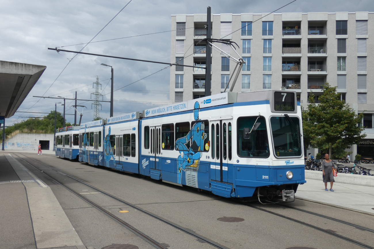 Цюрих, SWP/SIG/ABB Be 4/8 "Tram 2000 Sänfte" № 2111