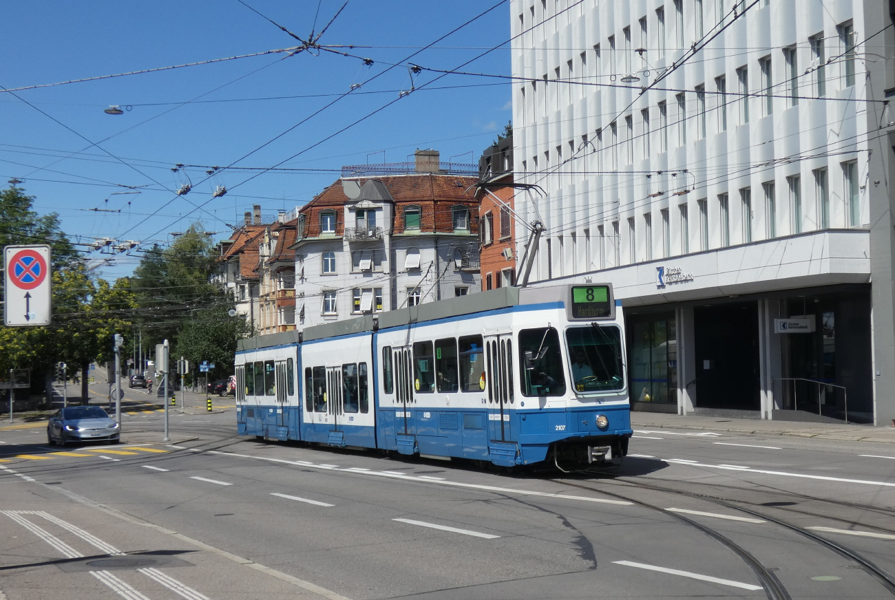 Цюрих, SWP/SIG/ABB Be 4/8 "Tram 2000 Sänfte" № 2107
