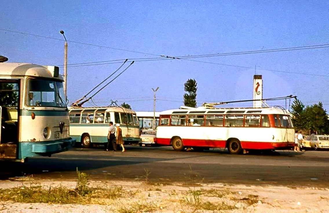 Констанца & береговая линия — Старые фотографии; Констанца & береговая линия — Троллейбусная линия на Mamaia