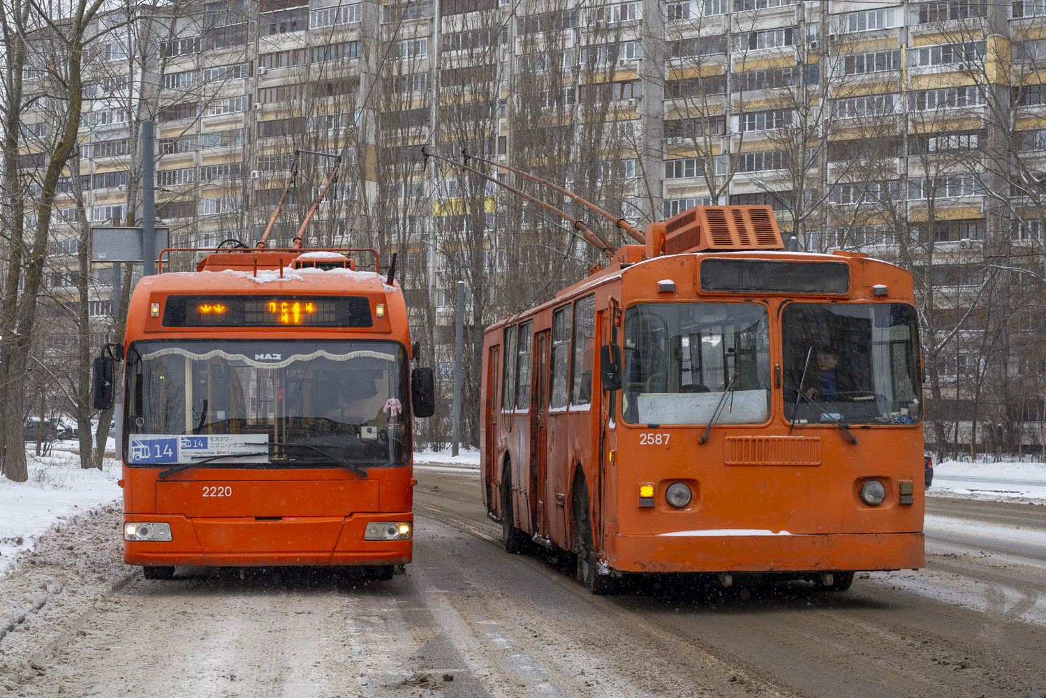 Нижний Новгород, БКМ 321 № 2220; Нижний Новгород, Нижтролл (ЗиУ-682Г) № 2587; Нижний Новгород — Заказные поездки