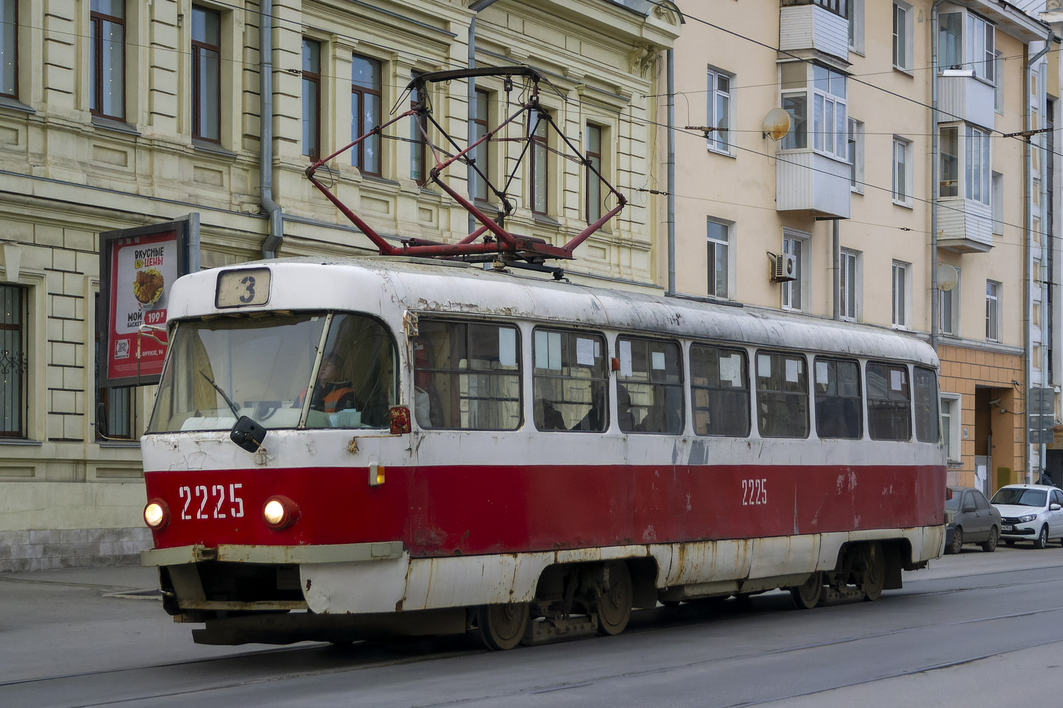 Самара, Tatra T3SU (двухдверная) № 2225