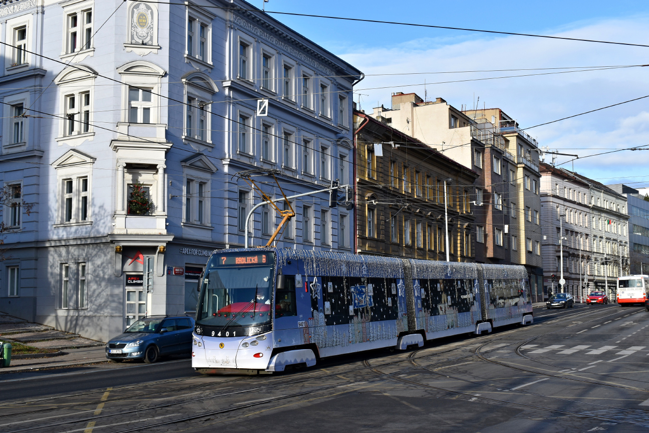 Прага, Škoda 15T6 ForCity Alfa Praha № 9401; Прага — Рождественский трамвай
