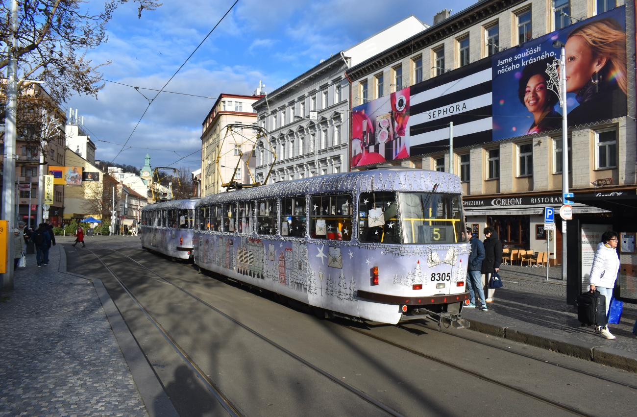 Прага, Tatra T3R.P № 8305; Прага — Рождественский трамвай