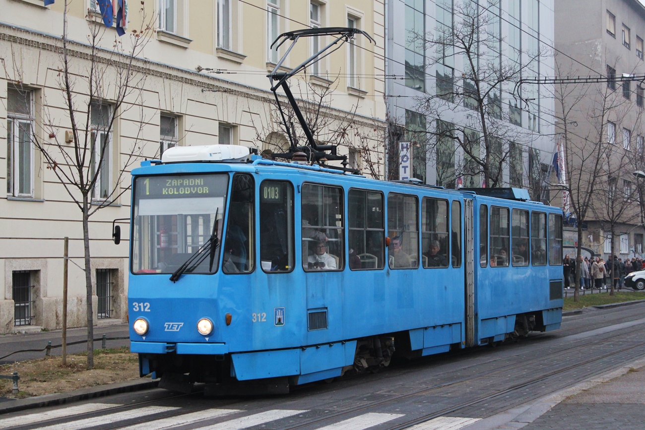 Загреб, Tatra KT4YU № 312
