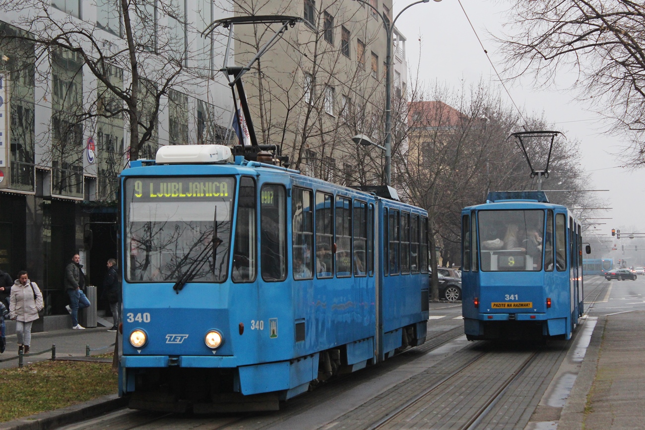 Загреб, Tatra KT4YU № 340; Загреб, Tatra KT4YU № 341