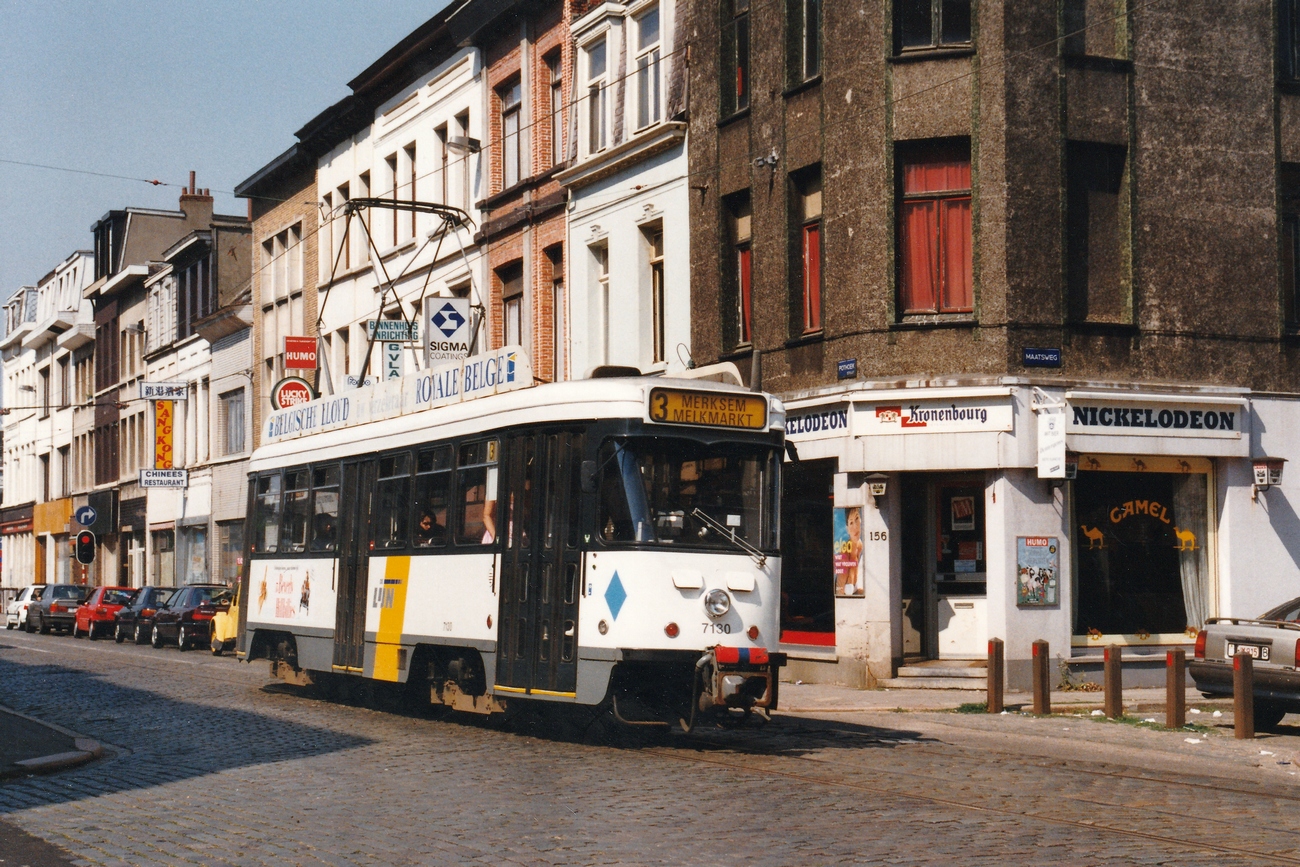 Антверпен, BN PCC Antwerpen № 7130; Антверпен — Старые фотографии (city trams Antwerpen 1980 — 1999)