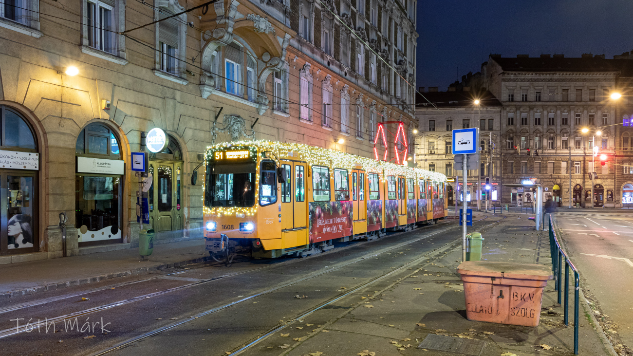 Будапешт, LHB TW6000 № 1608; Будапешт — Рождественский транспорт