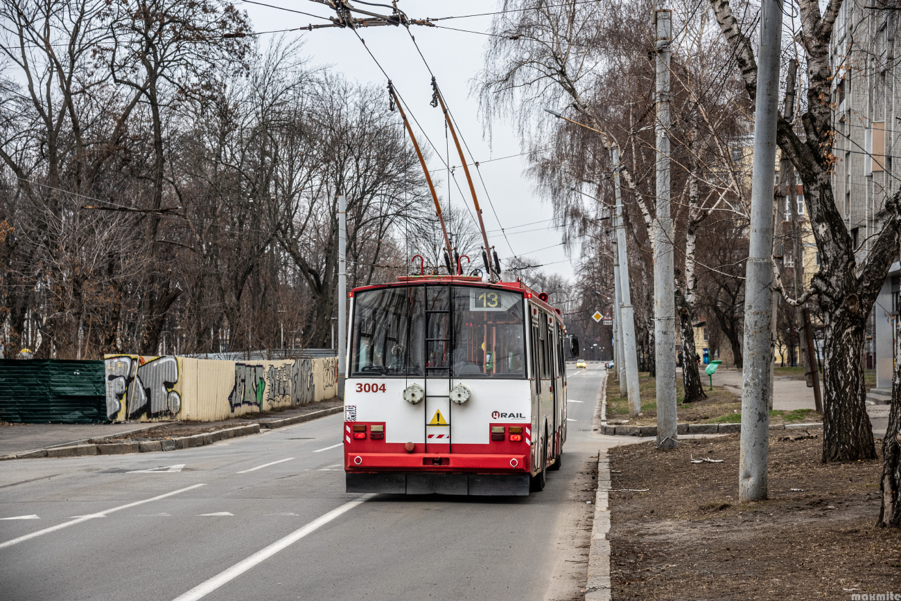 Харьков, Škoda 15Tr13/6M № 3004 Харьков, Škoda 15Tr13/6M № 3004