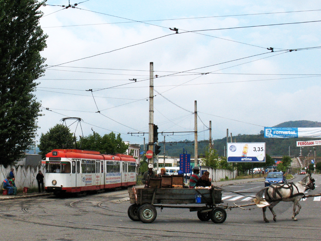 Решита, городской округ, Duewag GT8 № 15; Решита, городской округ — Трамвайные линии и инфраструктура (сеть 1-го поколения 1988-2011 гг)