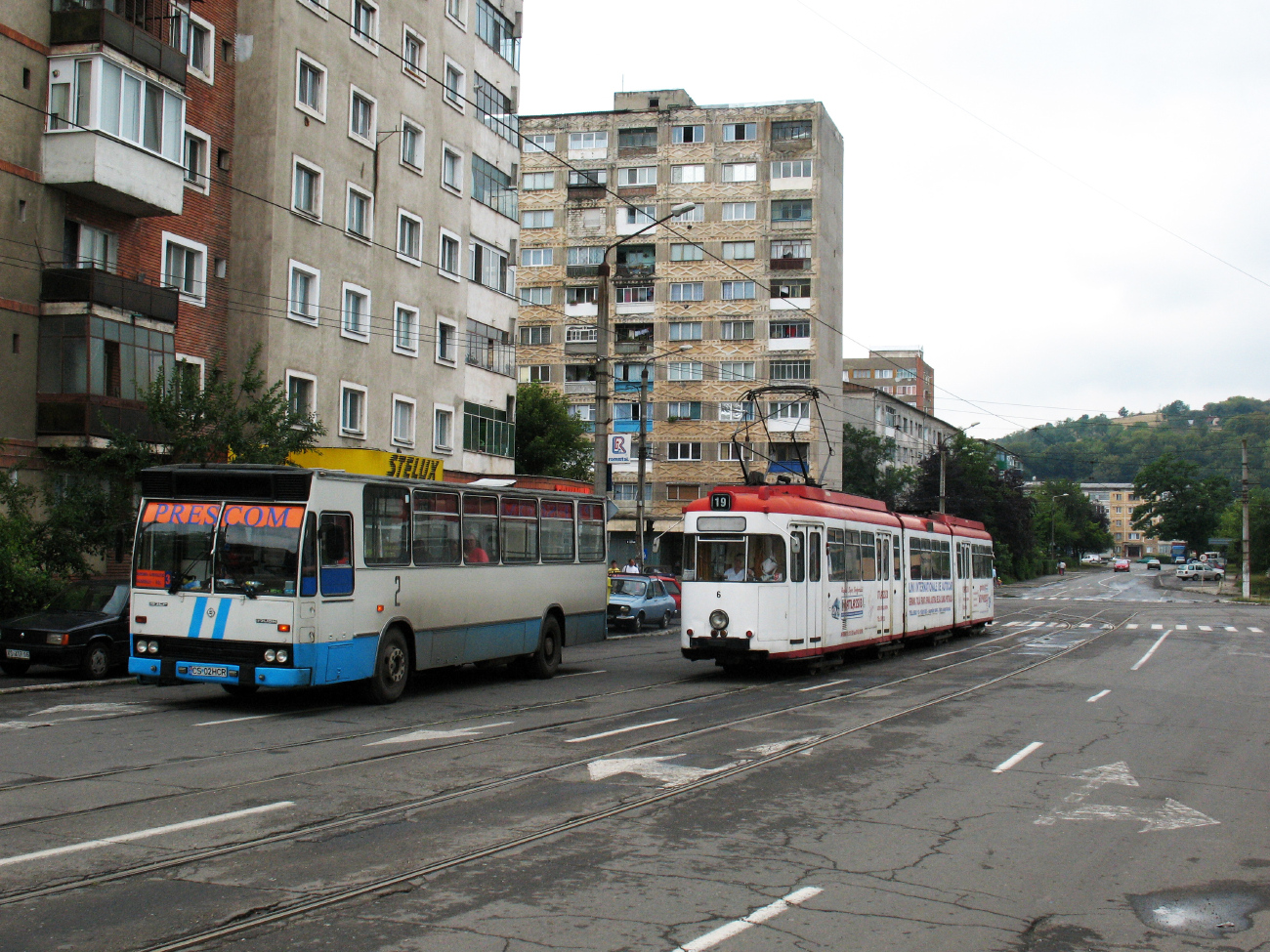 Решита, городской округ, Duewag GT8 № 19; Решита, городской округ — Трамвайные линии и инфраструктура (сеть 1-го поколения 1988-2011 гг)