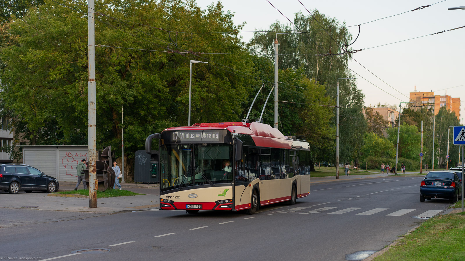 Vilnius, Solaris Trollino IV 12 Škoda č. 1722
