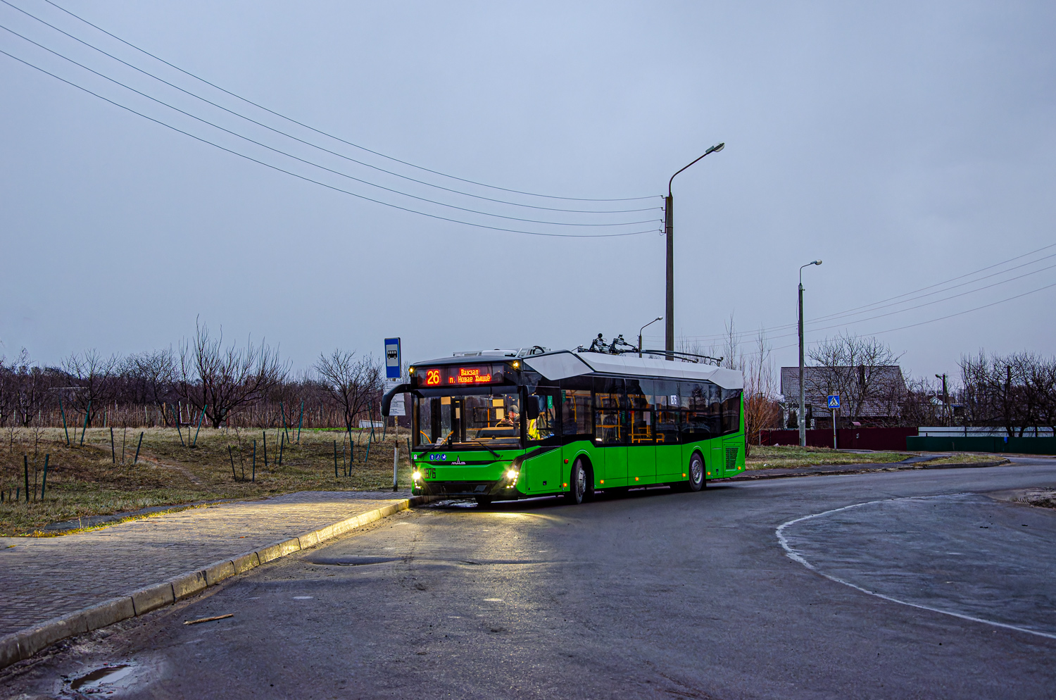 戈梅利, MAZ-303Т20 # 1876; 戈梅利 — Traffic on sections using autonomous running