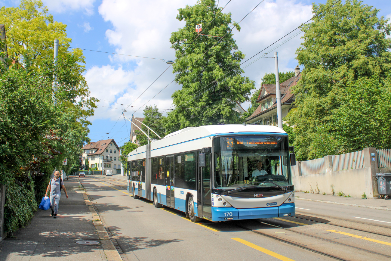Цюрих, Hess SwissTrolley 4 (BGT-N2D) № 170