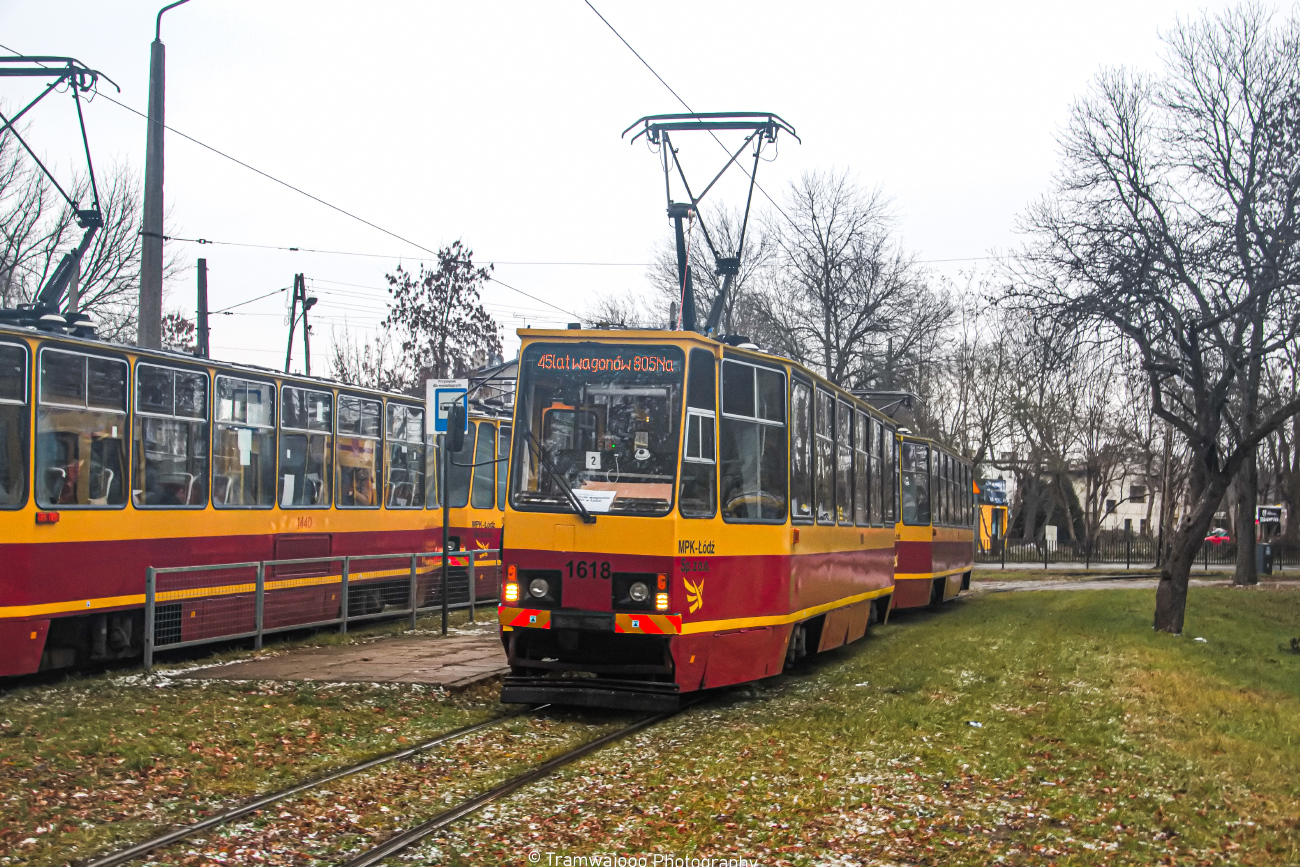 Лодзь, Konstal 805Na № 1618; Лодзь — 45-летие вагонов 805Na в Лодзи — 24.11.2024