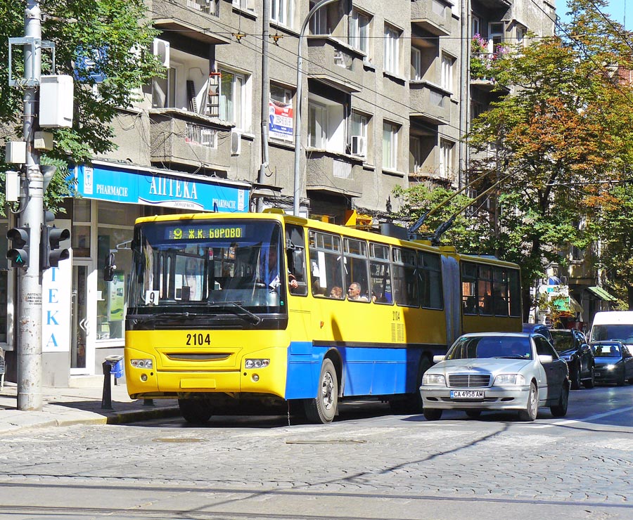 София, Ikarus 280.92F № 2104; София — Исторически снимки — Тролейбуси (1990–2010)