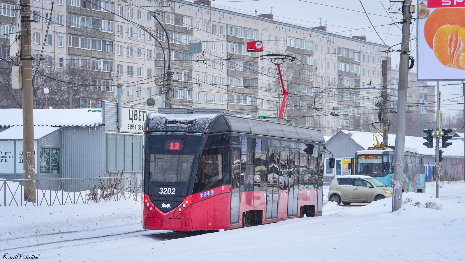 Новосибирск, БКМ Т701 № 3202