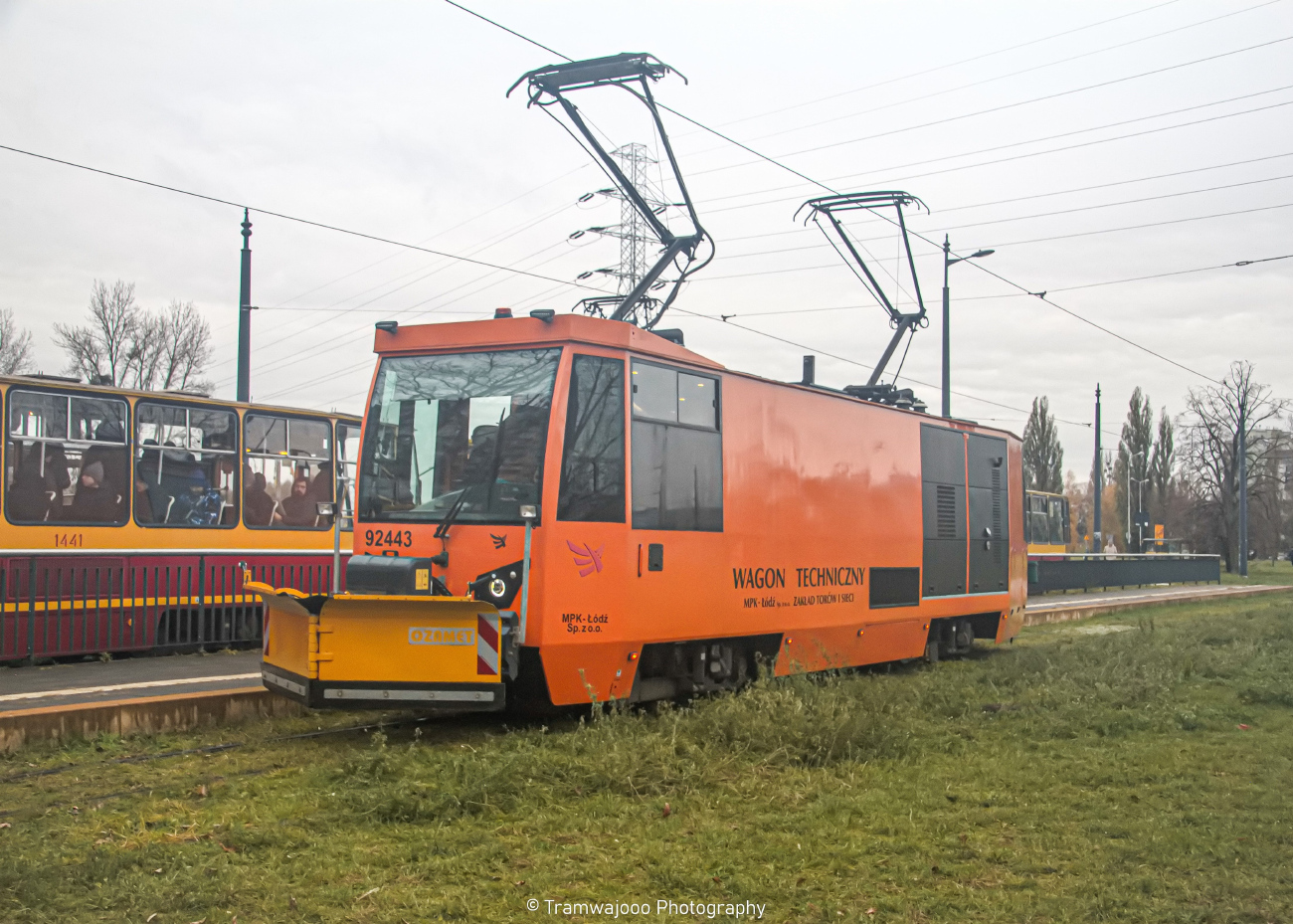 Лодзь, Konstal 805N-ML № 92443; Лодзь — 45-летие вагонов 805Na в Лодзи — 24.11.2024