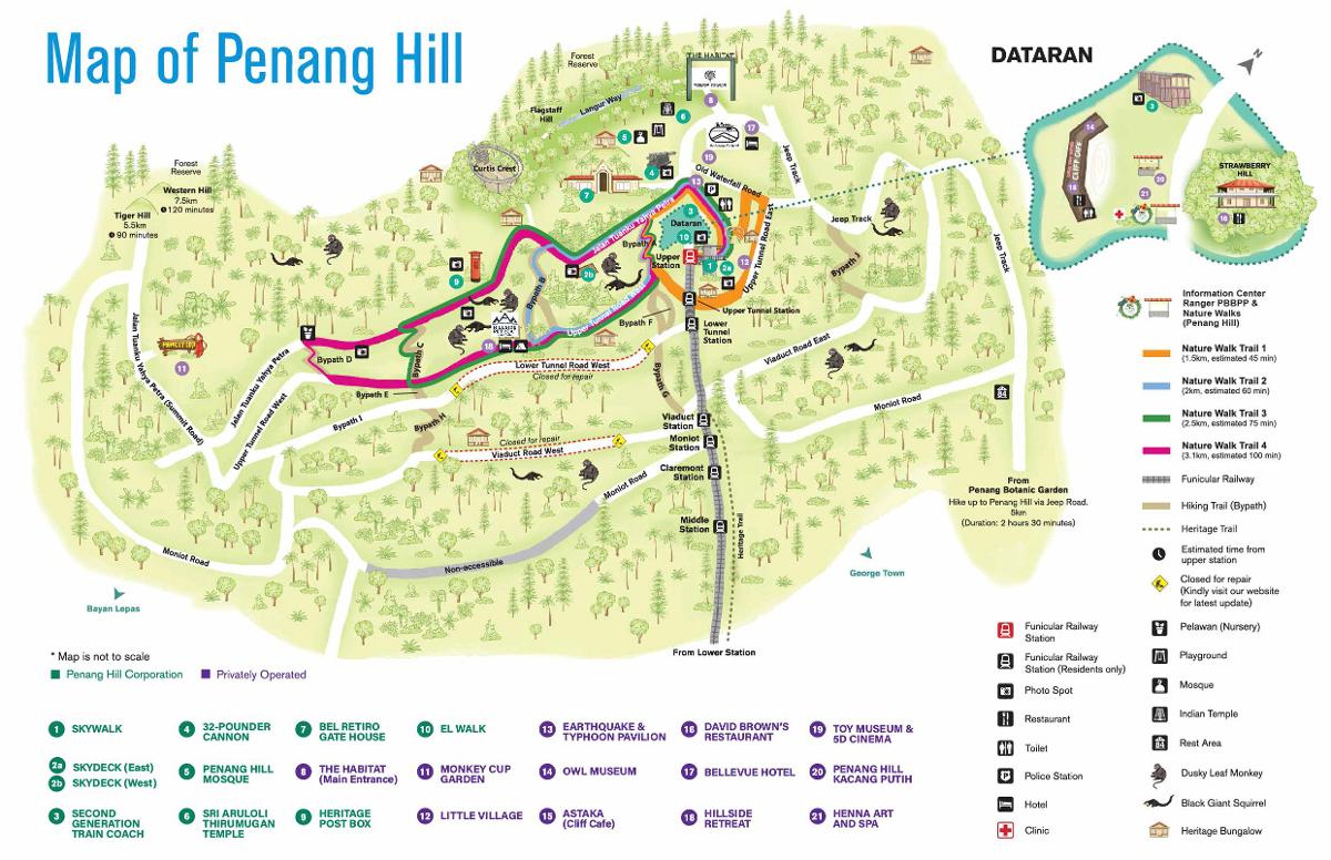 Джорджтаун — Схемы; Джорджтаун — Фуникулёр Penang Hill Railway