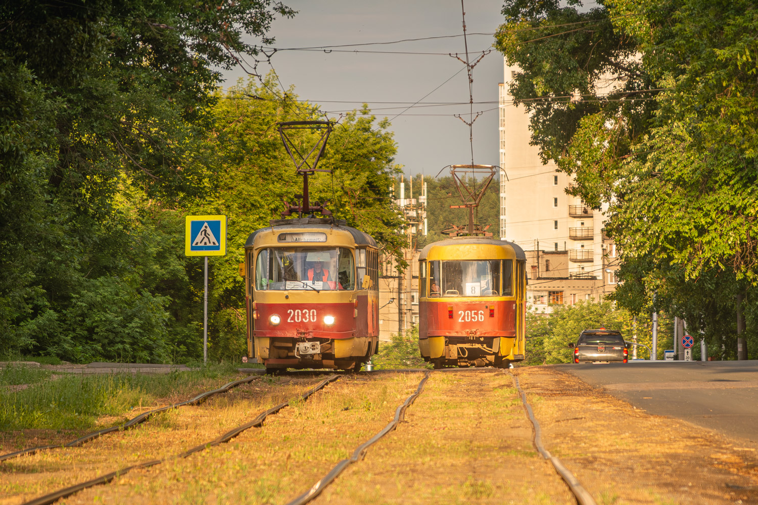 Уфа, Tatra T3D № 2030; Уфа, Tatra T3R.P № 2056
