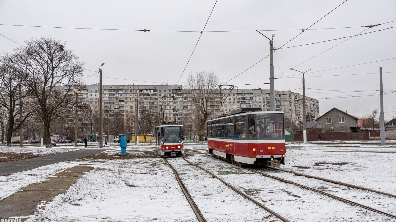 Харків, Tatra T6A5 № 8658; Харків, Tatra T6A5 № 8716