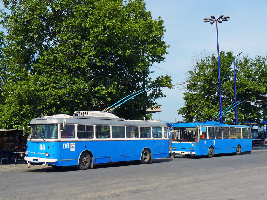 Пазарджик, Škoda 9TrHT28 № 06; Пазарджик, Škoda 14Tr01 № 13