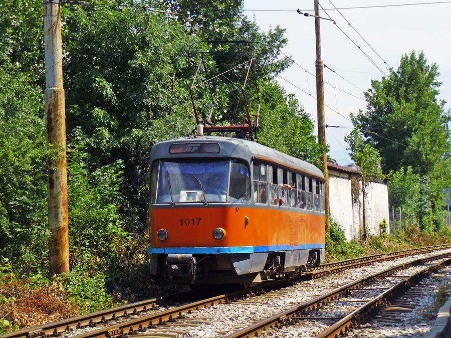 София, Tatra T4D № 1017; София — Исторически снимки — Трамвайни мотриси (1990–2010)