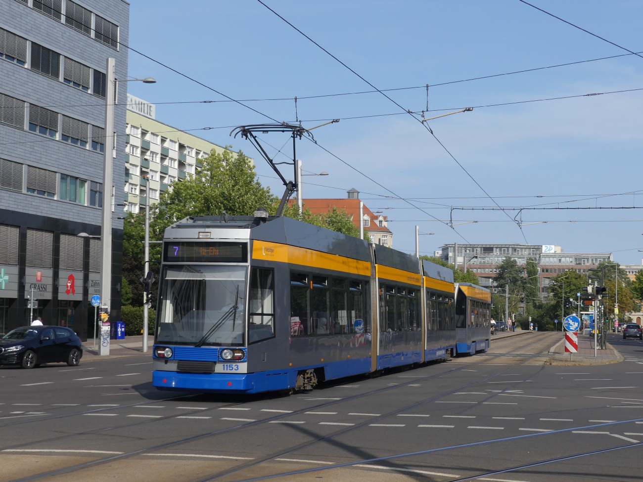 Лейпциг, DWA NGT8 № 1153; Лейпциг, Bombardier NB4 № 920