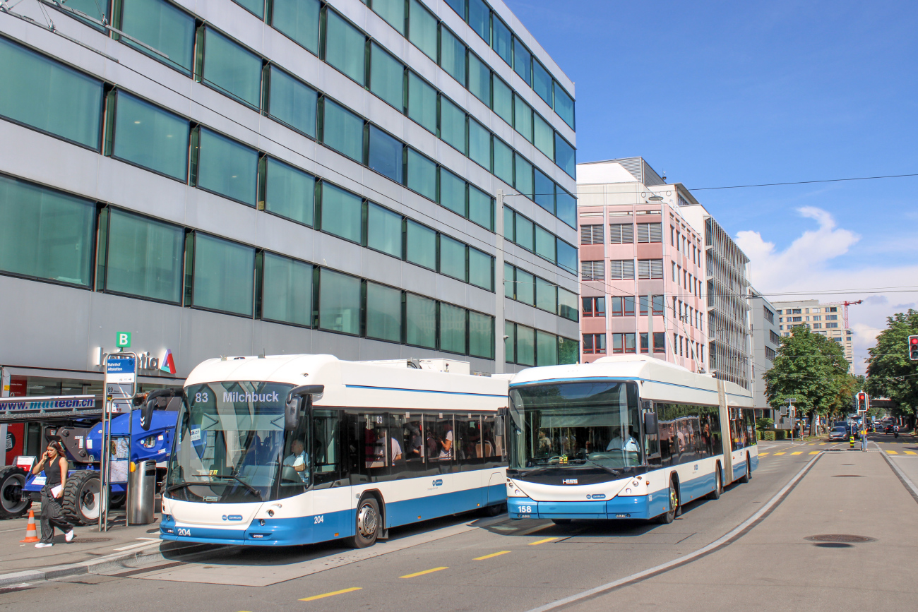 Цюрих, Hess SwissTrolley 3 (BGT-N2C) № 158