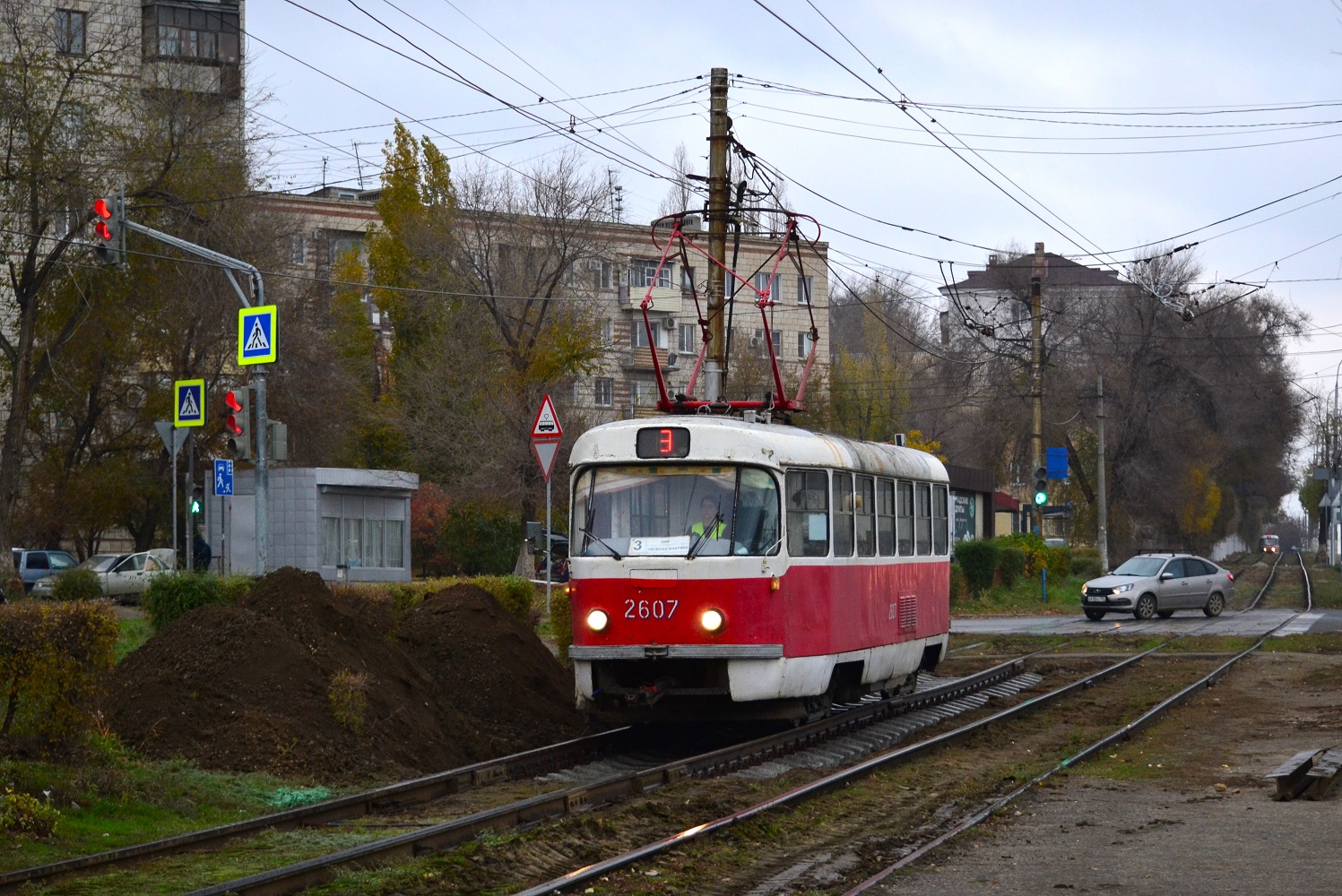 Волгоград, Tatra T3SU (двухдверная) № 2607