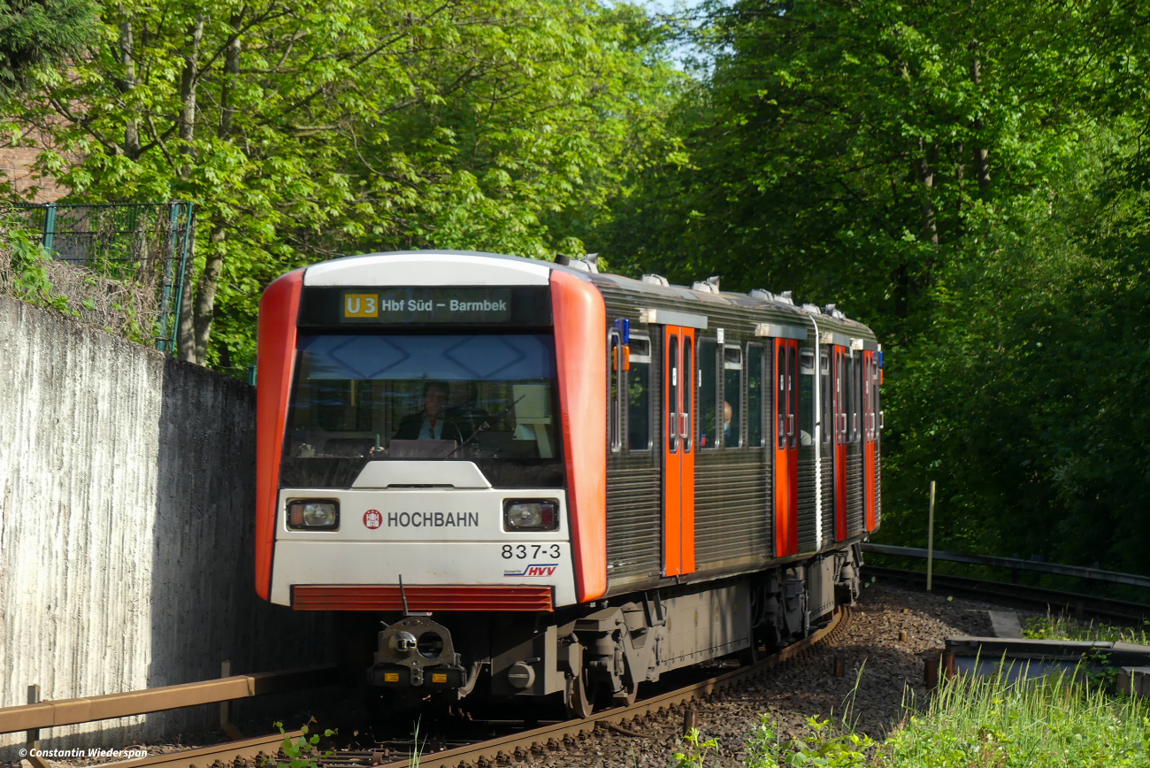 Hamburg, HHA DT3.2 # 837; Hamburg — U-Bahn — Linie U3