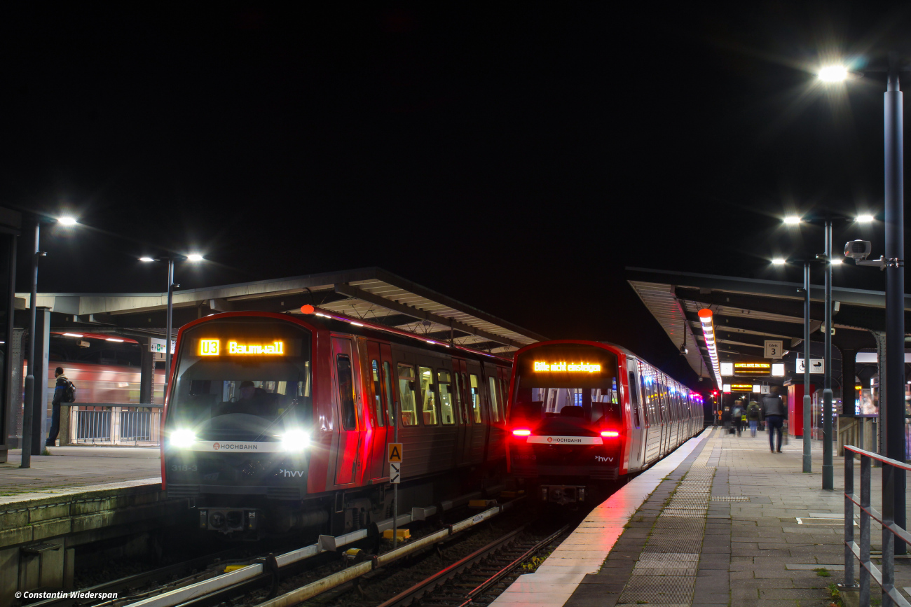 Гамбург, HHA DT5.1.2 № 318; Гамбург, HHA DT5.1.6 № 399; Гамбург — U-Bahn — Линия U3