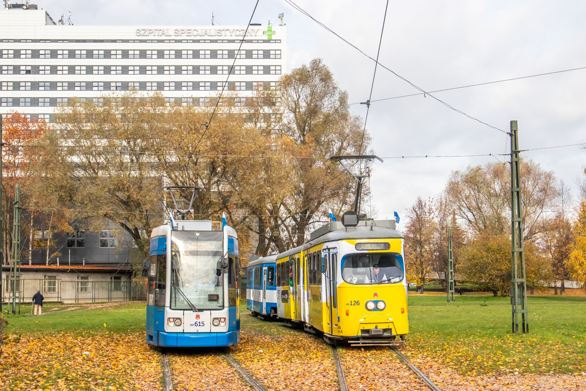 Краков, Bombardier NGT6/2 № RP615; Краков, SGP Type E1 № HW126