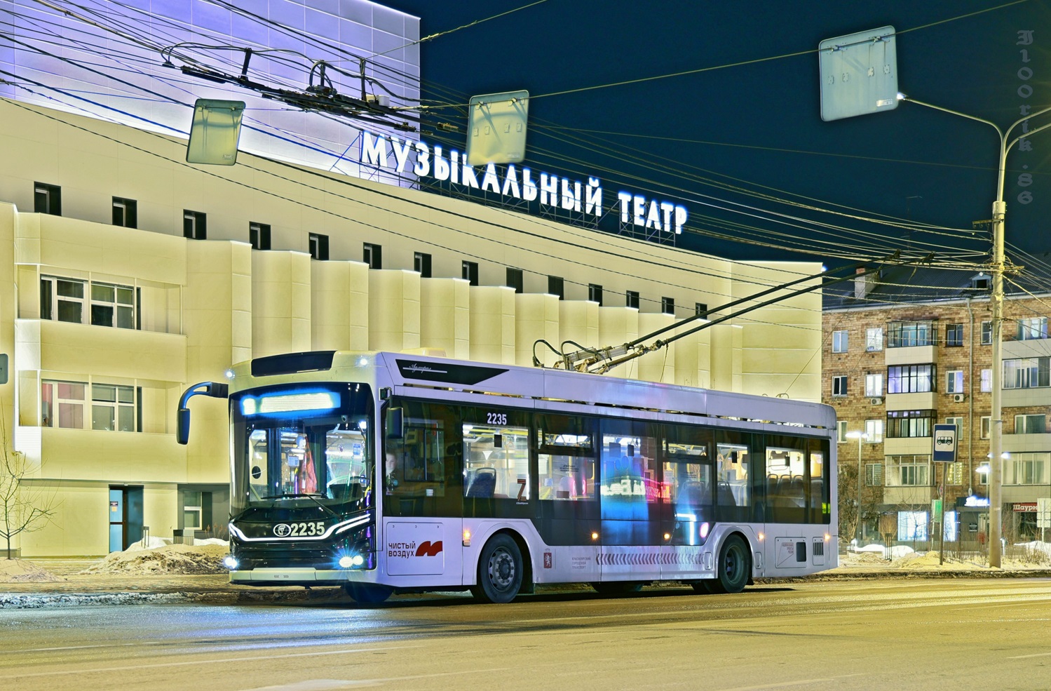 Красноярск, ПКТС-6281.00 «Адмирал» № 2235; Красноярск — Вечерние фотографии