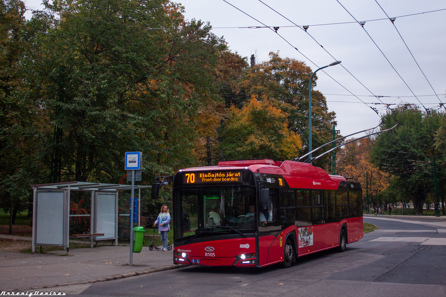 Будапешт, Solaris Trollino IV 12 Škoda № 8105