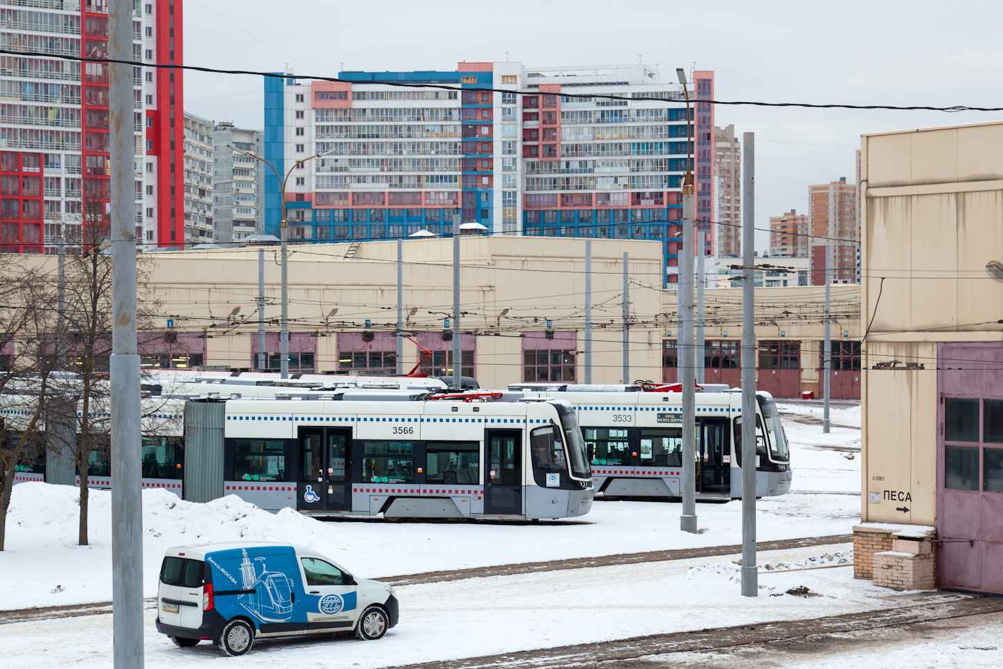 Moszkva — Tram depots: [3] Krasnopresnenskoye. New site in Strogino