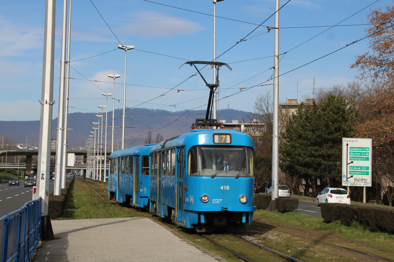 Загреб, Tatra T4YU № 416