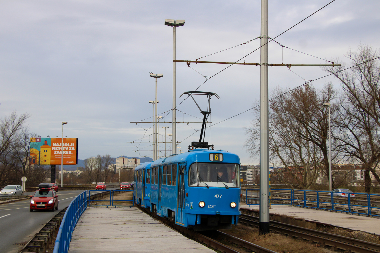 Загреб, Tatra T4YU № 477