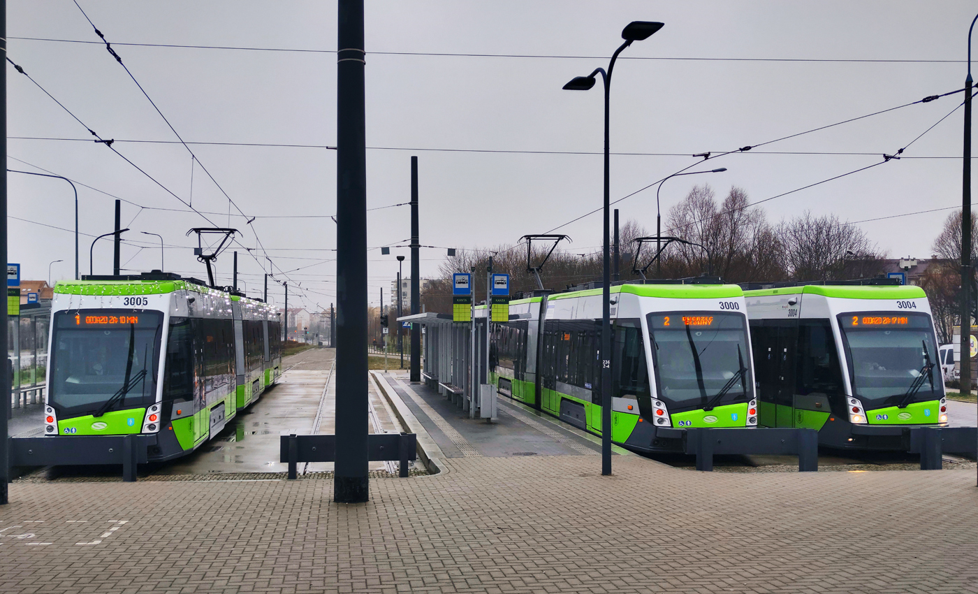 Ольштын — Трамвайные линии и инфраструктура