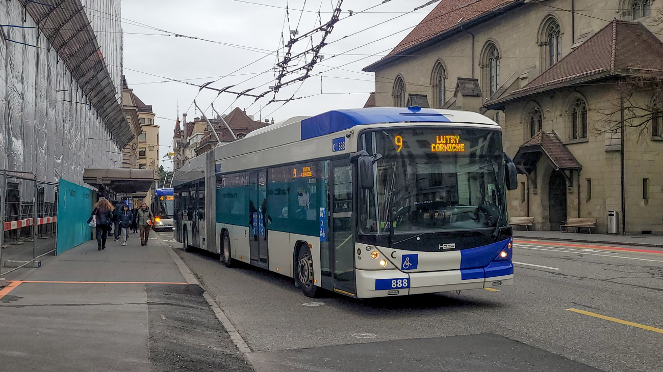 Лозанна, Hess SwissTrolley 4 (BGT-N2D) № 888