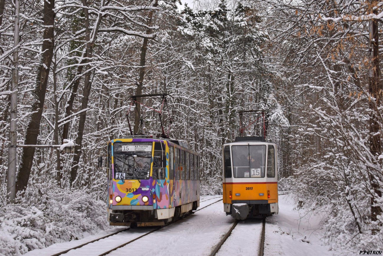 София, Tatra T6A2B № 3013; София, Tatra T6A2B № 3017