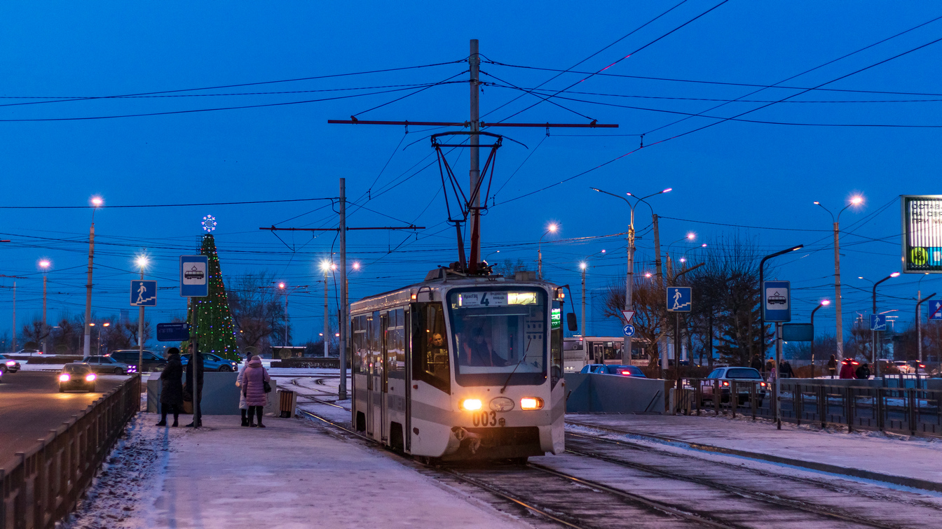 Красноярск, 71-619К № 003; Красноярск — Вечерние фотографии