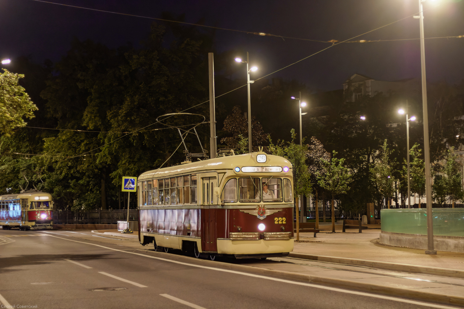 Москва, РВЗ-6 № 222; Москва — День Московского транспорта — 2024 (ночные репетиции парада трамваев 06.07.2024 и 11.07.2024, парад и выставка трамваев 13.07.2024)