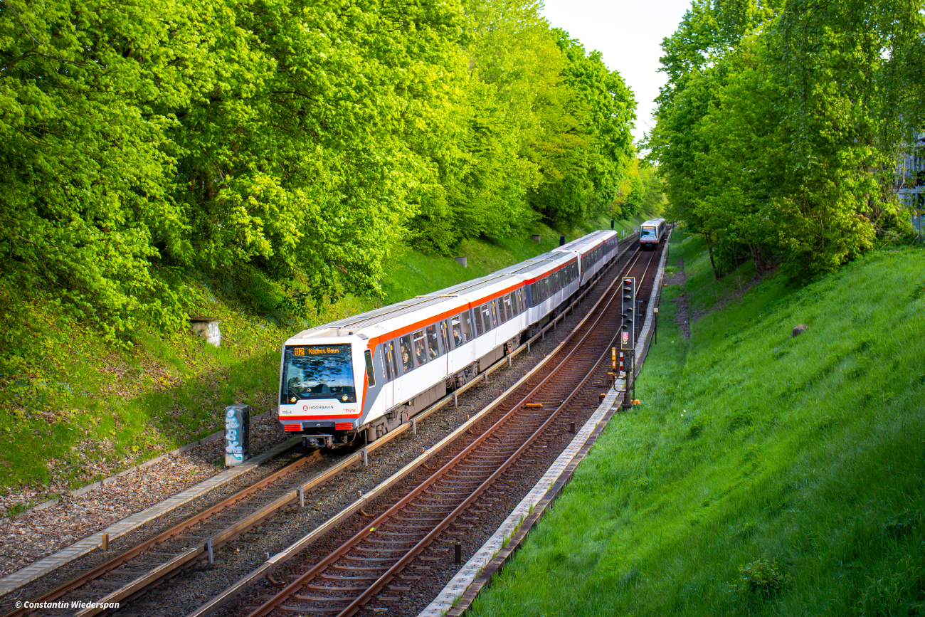 Hambourg, HHA DT4.1 N°. 119; Hambourg — U-Bahn — Linie U2/U4