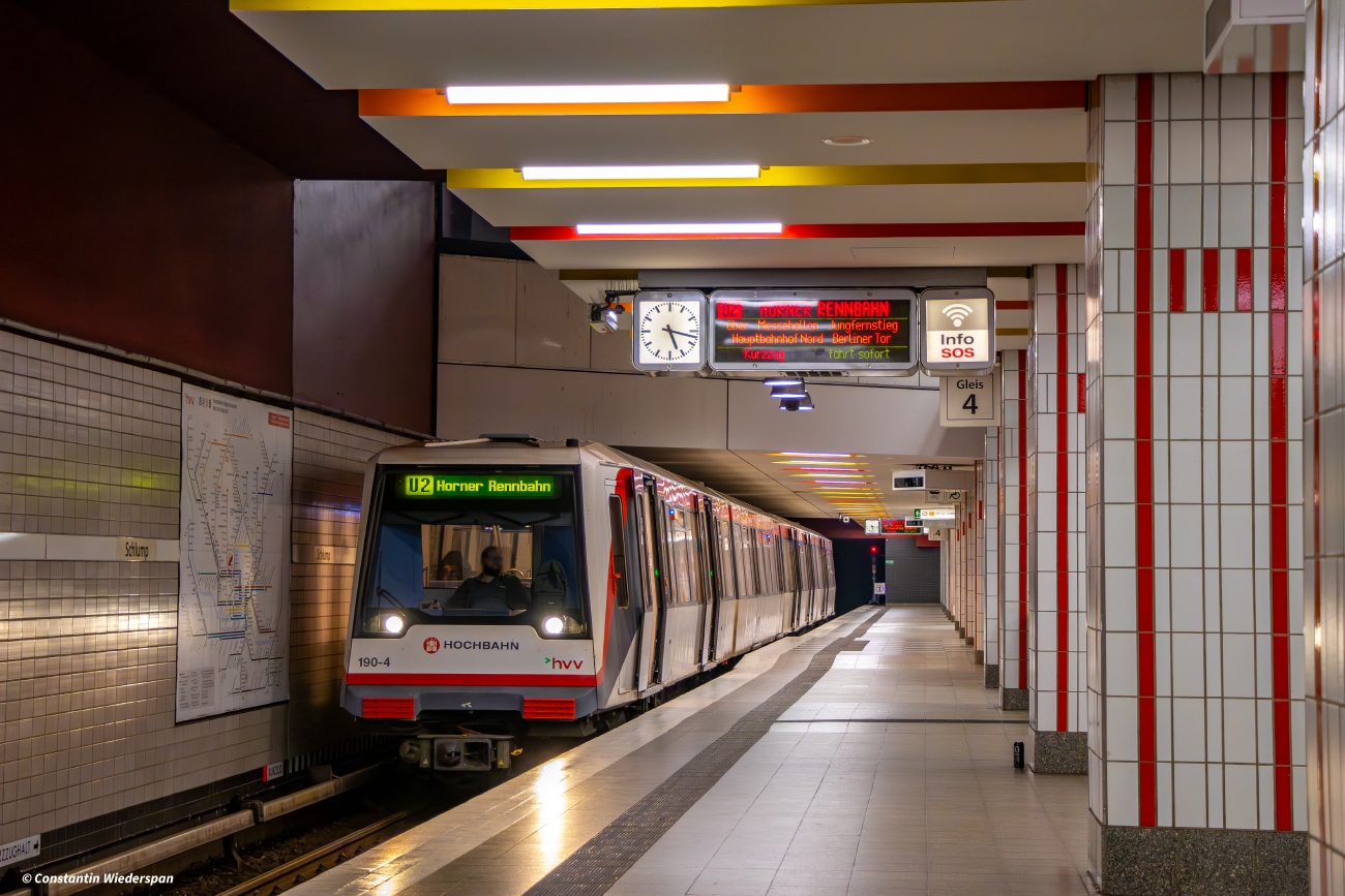 Hamburk, HHA DT4.5 č. 190; Hamburk — U-Bahn — Linie U2/U4
